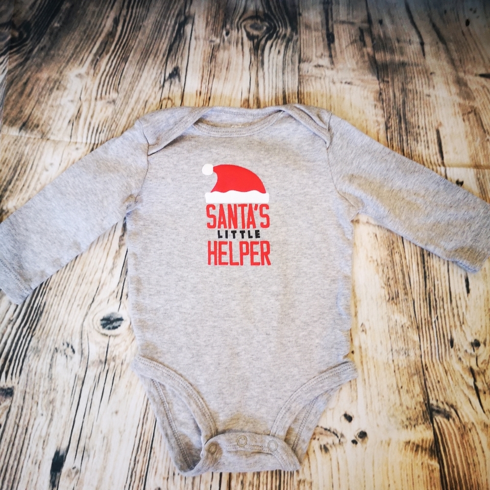 🎅 Christmas Long Sleeve Onesie; 6 Months